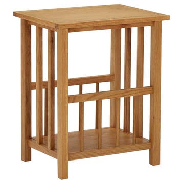 vidaXL Bijzettafel 45x35x55 cm massief eikenhout, Huis en Inrichting, Verzenden, Nieuw, Hout, 45 tot 60 cm