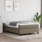 vidaXL Boxspring bed 120x200 cm stof taupe, Verzenden, Nieuw, Twijfelaar, 120 cm