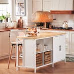 Keukeneiland met Opbergruimte – 170×89×60 cm, MDF en Hout, Verzenden, Nieuw