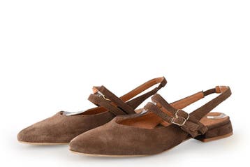 Manfield Slingbacks in maat 39 Bruin, Kleding | Dames, Bruin, Verzenden, Zo goed als nieuw, Manfield