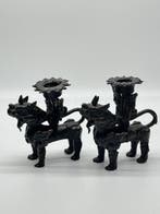 Kaarsenhouder - Brons - Foo Dogs
