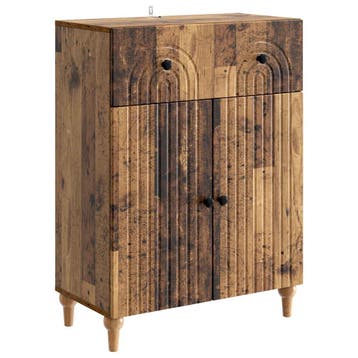 vidaXL Dressoir met lade Oud hout 66 x 34,5 x 90 cm Bewerkt, Verzenden, Nieuw, Overige houtsoorten, Minder dan 50 cm