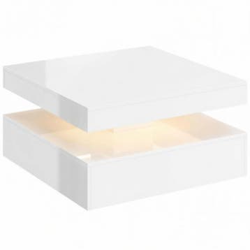 LED-salontafel Met Opbergruimte, 2-laags Moderne Tafel Met O, Verzenden, Nieuw
