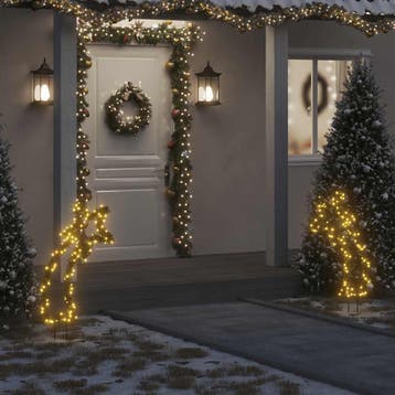 vidaXL Kerstverlichting meteoor met grondpinnen 115 LEDs 89, Diversen, Kerst, Verzenden, Nieuw