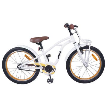 vidaXL Kinderfiets 18 Inch voor 5-7 jaar Wit, Fietsen en Brommers, Verzenden, Nieuw