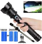 Krachtige LED Zaklamp Oplaadbaar Tactical Zoom Waterdicht, Verzenden, Nieuw