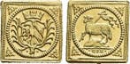 Goud-1/4 Lammdukatenklippe o Jahr 1700 Nuernberg-stadt, Postzegels en Munten, Verzenden