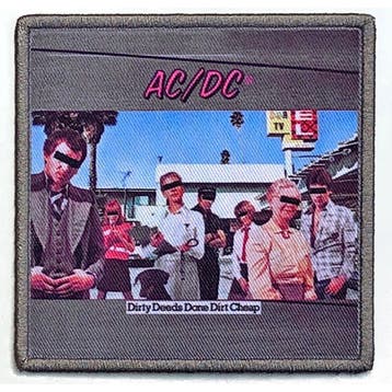 AC/DC Dirty Deeds Done Dirt Cheap patch off. merchandise, Ophalen of Verzenden, Nieuw, Kleding
