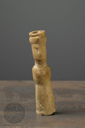 Romano - Egyptisch Been Bot-idool / Antropomorfe figuur - 11