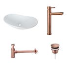 Sani Royal Keramische Waskomset Costa Brons, Nieuw