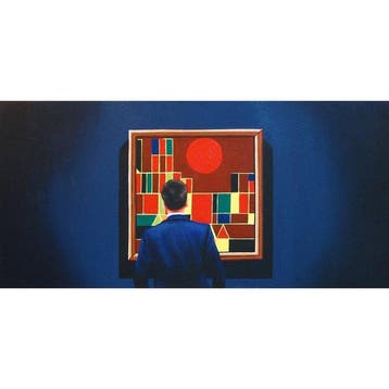 Gerard Boersma (1976) - City Mosaic (painting of man, Antiek en Kunst