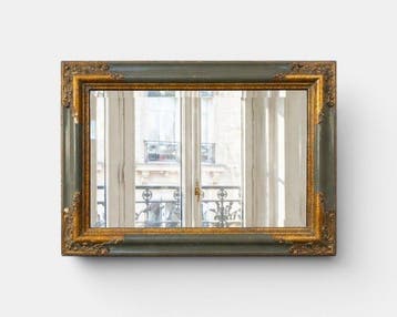 Spiegel - Hout - Rococo-stijl - 63 cm × 100 cm