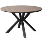 Quincy dining tuintafel aluminium 120xH75 cm rond polywood, Tuin en Terras, Tuintafels, Ophalen of Verzenden, Nieuw