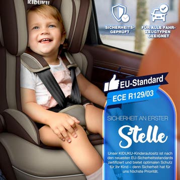 Autostoel - Autostoeltje - 9-36 kg - 1-12 jaar - Bruin - KID, Kinderen en Baby's, Verzenden, Zo goed als nieuw