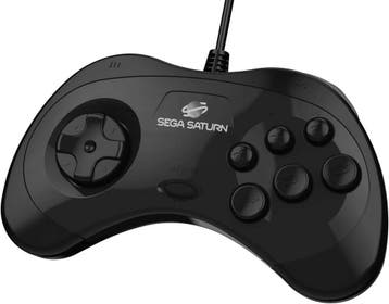 Retro-Bit Sega Saturn USB controller black (model 2), Spelcomputers en Games, Verzenden, Nieuw