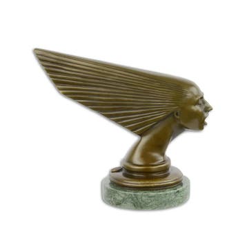 EEN BRONZEN ART DECO AUTO MASCOTTE SPIRIT OF THE WIND, Verzenden, Nieuw