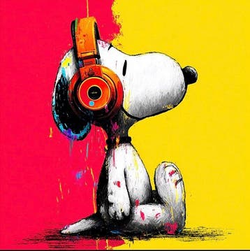 ERIC BRUMETTE - SNOOPY SAVED MY LIFE 53 - Toile L