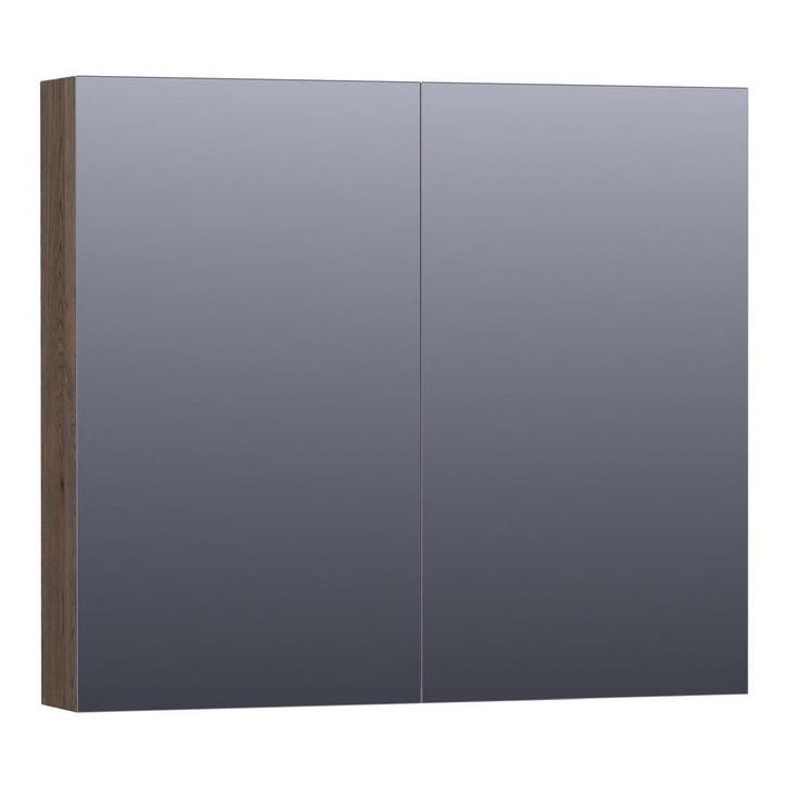 Brauer Impress Spiegelkast 80 cm - zonder Verlichting - Met, Huis en Inrichting, Badkamer | Badkamermeubels, Ophalen of Verzenden