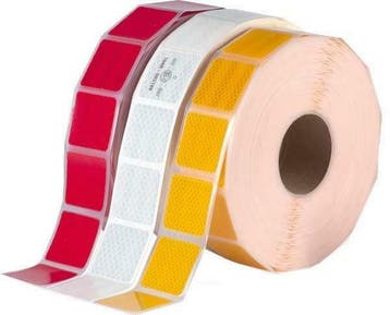 Reflecterende Tape Rood - 5x5 cm Stickers - Rol 50 meter, Ophalen of Verzenden