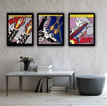 Roy Lichtenstein - “As i opened Fire”. Triptych.