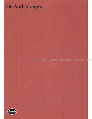 1983 AUDI COUPE BROCHURE NEDERLANDS, Boeken, Nieuw, Audi, Author