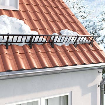 vidaXL Sneeuwbeveiligingsteun Zwart 29,5 x 3 x 34,5 cm Staal, Verzenden, Nieuw
