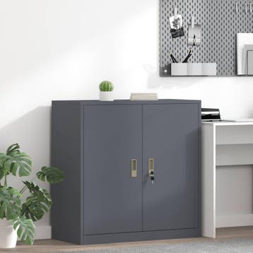 vidaXL Opbergkast Antraciet 90 x 40 x 90 cm Staal, Verzenden, Nieuw