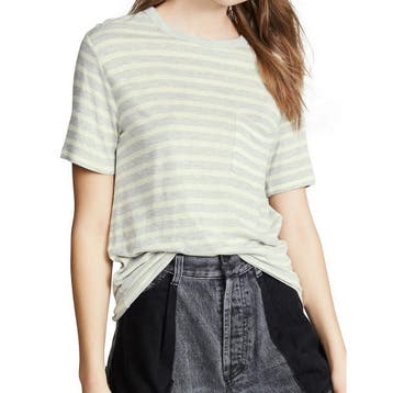 AlexanderWang.T • grijs t-shirt met lime strepen • XS, Verzenden, Nieuw, AlexanderWang.T, Maat 34 (XS) of kleiner