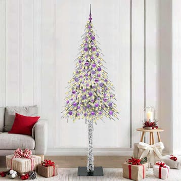 vidaXL Kerstboom met 300 LED met standaard Wit 210 cm PE en, Verzenden, Nieuw