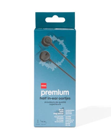 HEMA Oortjes half in-ear premium zwart, Verzenden, Nieuw