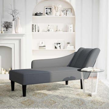 vidaXL Chaise longue met rechterarmleuning fluweel, Verzenden, Nieuw