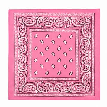 Bandana Zakdoek 55x55cm – Paisleyprint – Lichtroze, Nieuw