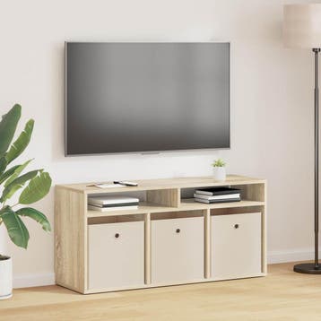 vidaXL Laagkast met lade Sonoma Eiken 102 x 32 x 48,5 cm, 100 tot 150 cm, Verzenden, Nieuw, Minder dan 100 cm