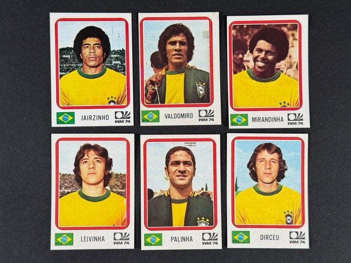 1974 Panini München 74 World Cup #166/171 Brasil -, Verzamelen, Stickers