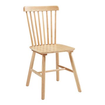 Eetkamerstoel Karmoy 2-delige set 89x46x52 cm naturel [en.ca, Huis en Inrichting, Verzenden, Nieuw
