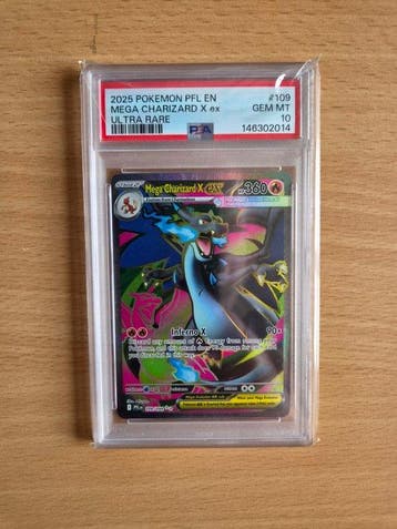 Pokémon - 1 Graded card - Charizard 109 Full art - PSA 10 -, Nieuw