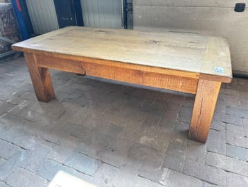 Massief eiken salontafel, Rechthoekig, naturel / licht ei, Nieuw