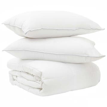vidaXL Dekbedset 2 st 220 x 260 cm Zomer 150 gsm Bamboevezel, Verzenden, Nieuw, Wit