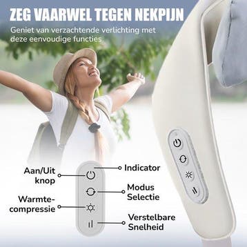 2dekans | Novalance - Nekmassage - Shiatsu Massagekussen -, Ophalen of Verzenden, Zo goed als nieuw