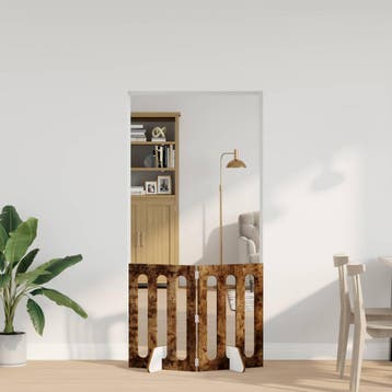 vidaXL Opvouwbaar huisdierhek 2 st Gerookt eiken 100,5 x 38, Dieren en Toebehoren, Verzenden, Nieuw
