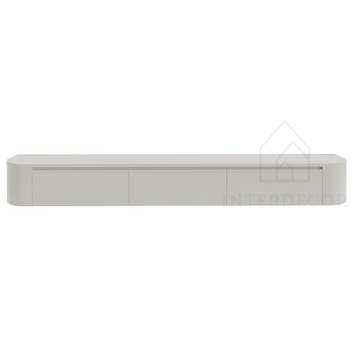 Dulce curved TV-Meubel zwevend beige 240 cm, Overige materialen, Nieuw, Ophalen of Verzenden, 200 cm of meer