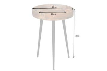 Stevige bijzettafel PURE NATURE 35cm naturel mangohout rond, Ophalen of Verzenden, Nieuw