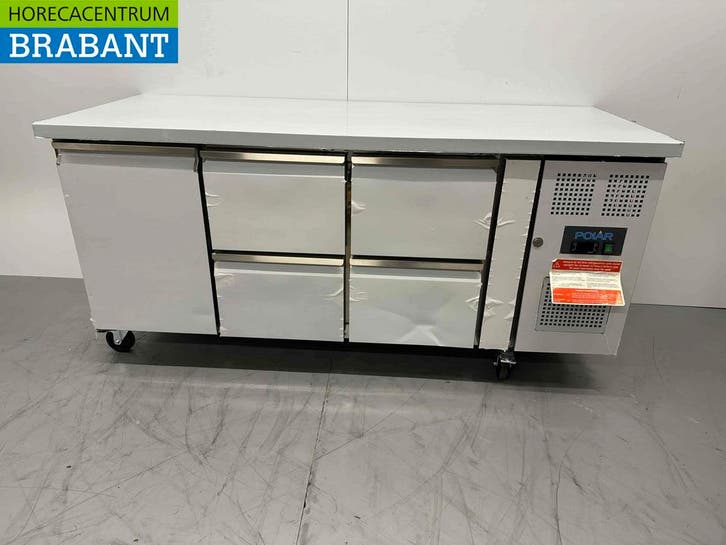 RVS Polar Koelwerkbank 1 deur en 4 laden 179,5 cm 230V, Zakelijke goederen, Horeca | Keukenapparatuur, Nieuw zonder verpakking