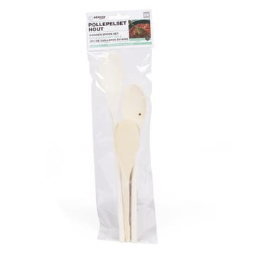 Benson Houten pollepel set - 3 maten - 20/25/30 cm - 3-delig, Ophalen of Verzenden, Nieuw