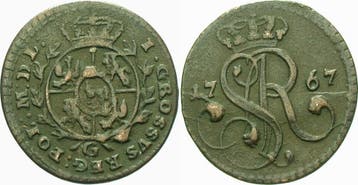 Groschen 1767 G Krakau Polen Stanislaus August 1764-1795, Verzenden