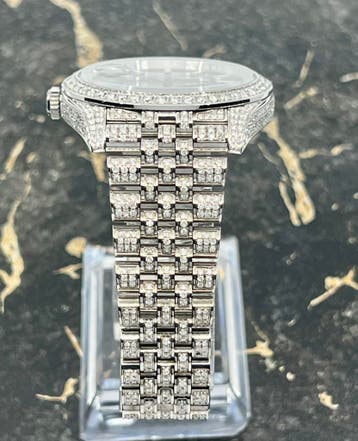 Rolex Datejust 41 - Blue Dial -126300 - Iced Out - Diamonds, Staal, Polshorloge, Nieuw, Rolex