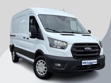 Ford Transit L2H2 | Financial Lease voor 424 p/mnd, Stof, Gebruikt, Overige carrosserieën, Wit