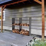 Houtopslag | Brandhoutrek | Houtrek | 80x28x80cm | Staal, Verzenden
