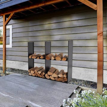 Houtopslag | Brandhoutrek | Houtrek | 80x28x80cm | Staal, Verzenden