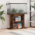 vidaXL Aquariumstandaard Gerookt Eikenhout 80x35x60 cm, Verzenden, Nieuw